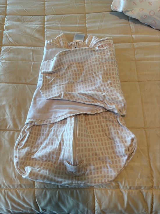 Halo Other - Halo SleepSack Swaddle in Beige with Light Pink Grid